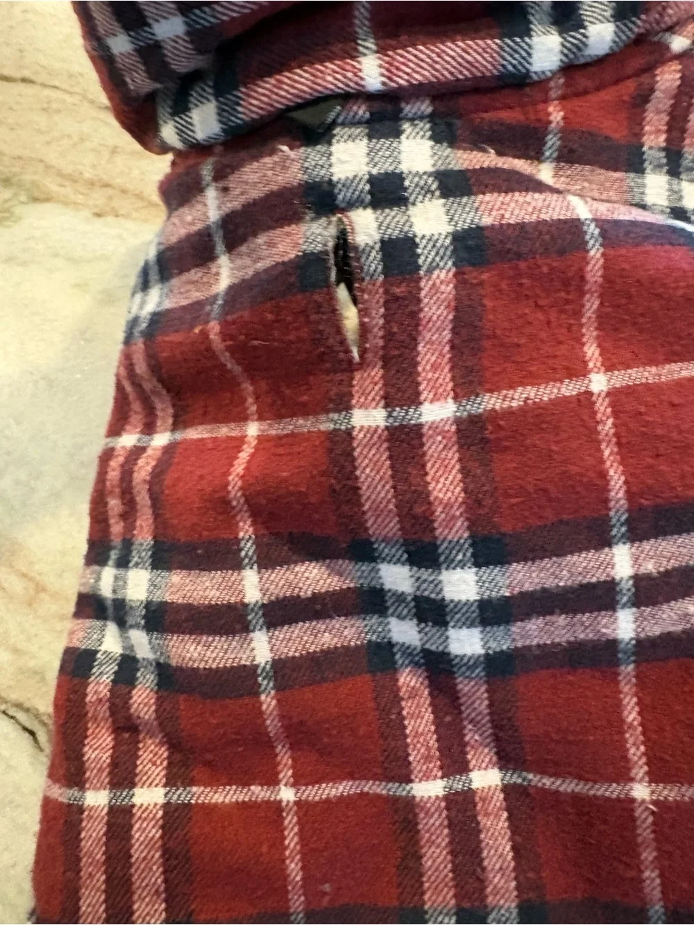 Plaid Red & Black Dog Coat with Quilted Insulated Lining